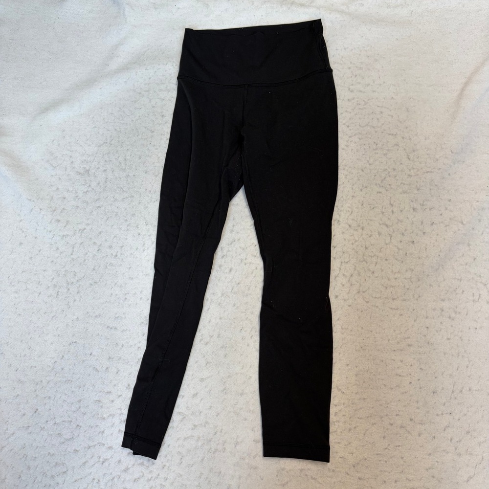 Lululemon Wunder Under Leggings Womens 4 Black High Rise Yoga Pants 25" Inseam